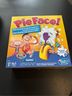Hasbro Pie Face! Game — Yellow and Blue Party Box